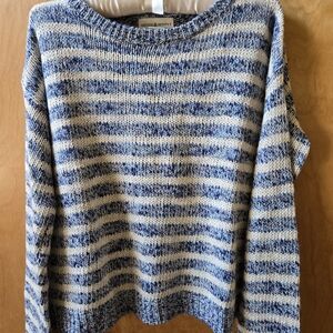 Denim & Supply Ralph Lauren Navy and Cream Striped Sweater